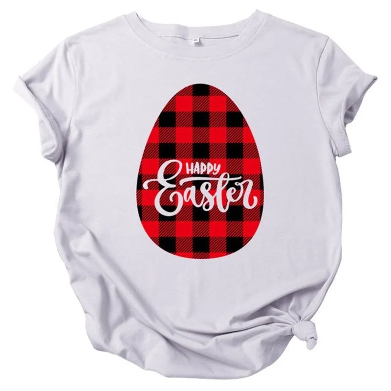 

Happy Easter Letter Print Women T Shirt Short Sleeve O Neck Loose Women Tshirt Ladies Tee Shirt Tops Clothes Camisetas Mujer