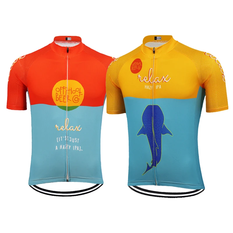 Новинка 2021 Классическая мужская велосипедная Джерси летняя желтая/синяя одежда