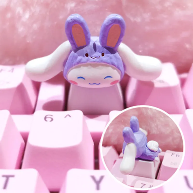 Персонализированные колпачки для ключей PBT мультяшная собака колпачок красивая