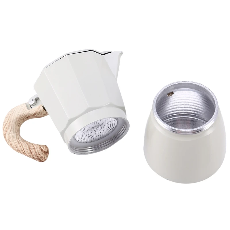 Кофеварка для латте мокко Итальянская эспрессо кастрюля Перколятор белая