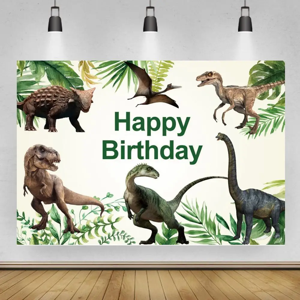 

Jurassic Park Dinosaur Party Backdrops For Photo Studio Green Forest Boys Birthday Party Photography Backgrounds Custom