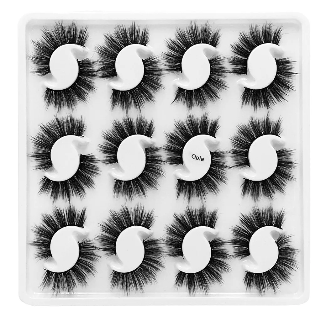 

12Pairs Women Japanese False Eyelash Natural Thick Black False Eyelashes Charming Eye Lashes Waterproof Long Lasting Makeup