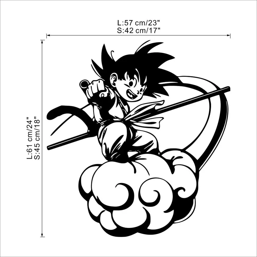 Мультфильм Dragon Ball Sun Wukong «сальто на облаке» виниловая наклейка на стену домашний декор для детей Гоку обои для комнаты Настенная Наклейка Фреска