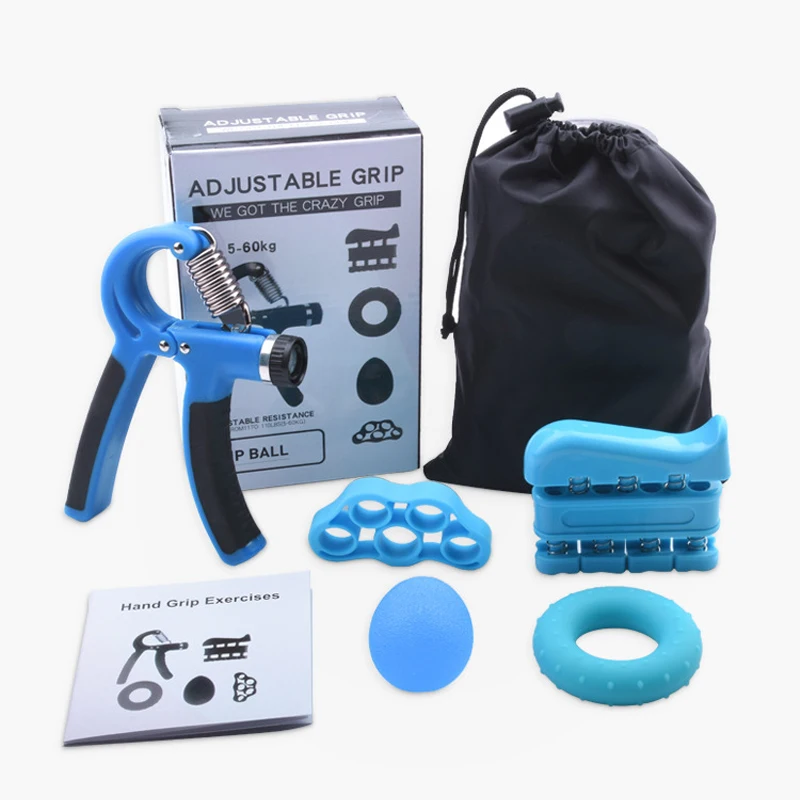 

6 Pieces R-shaped Finger Hand Grip Adjustable Hand Muscle Practice Grip Ring