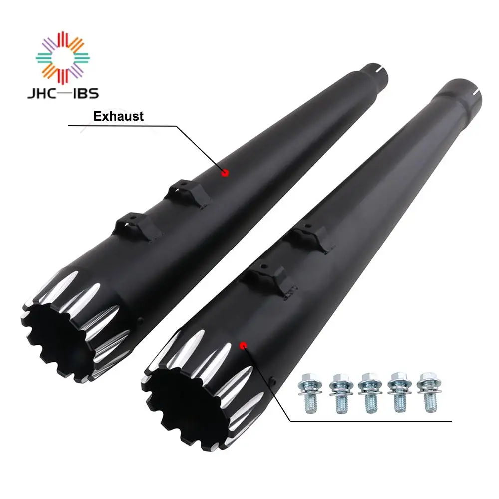 Мотоциклетные выхлопные трубы 4 дюйма Мегафон глушители без застежки для Harley 2017