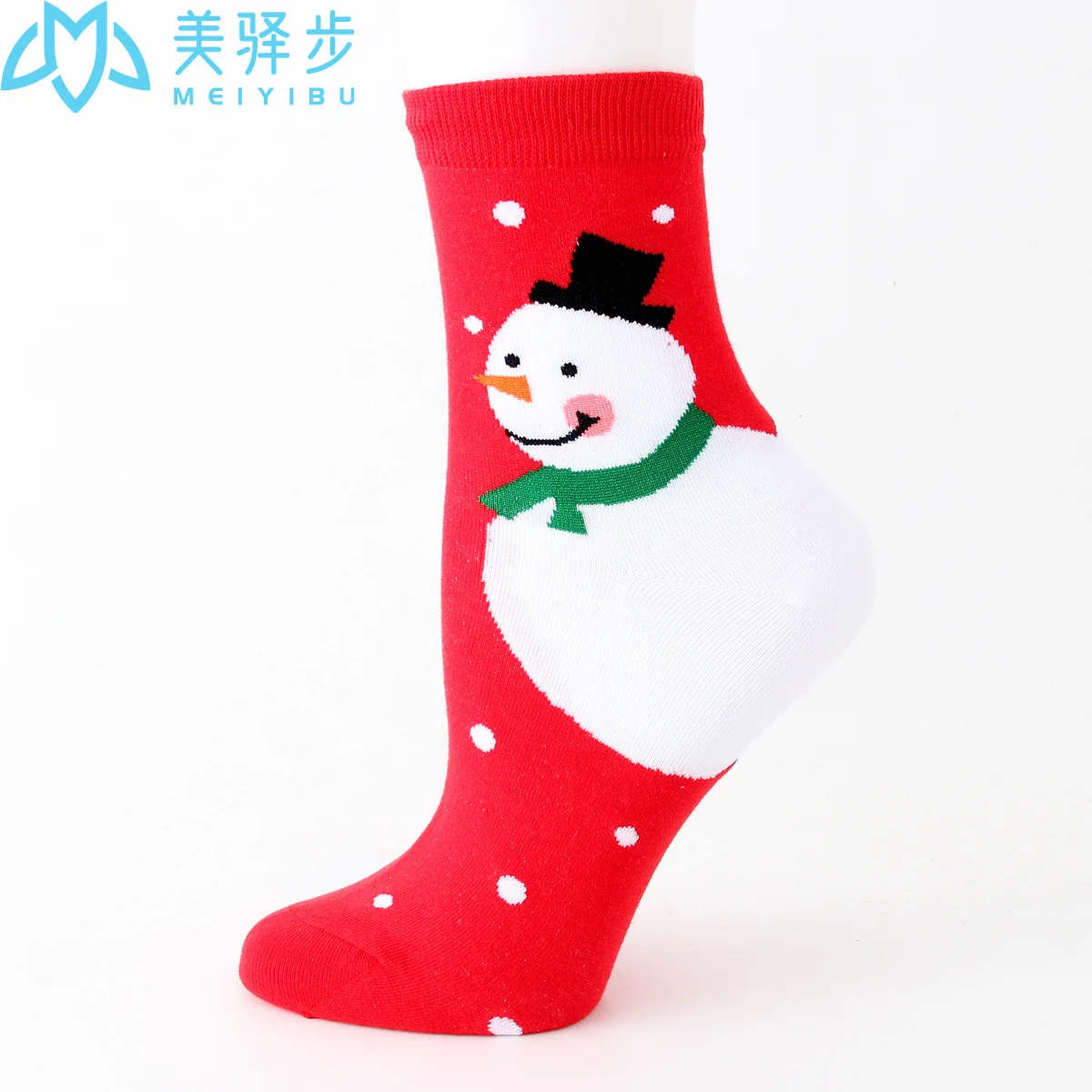 12 Pairs Per Set Christmas Stockings Cartoon Santa Claus Women's Socks Cotton Cute Women's Socks for Christmas Gift
