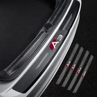 Аксессуары для Audi A3 A4 A5 A6 A7 A8 Q3 Q5 Q7 Q8, декоративные защитные наклейки на багажник автомобиля, высококачественная ткань из углеродного волокна