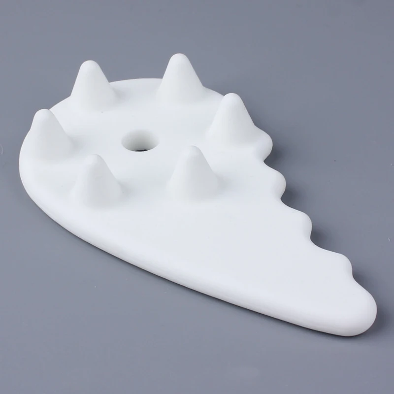 Ceramic Guasha Board Head Massage Facial Neck Scraping Plate Press Points Acupuncture Hand Pull Rib Instrument White | Красота и