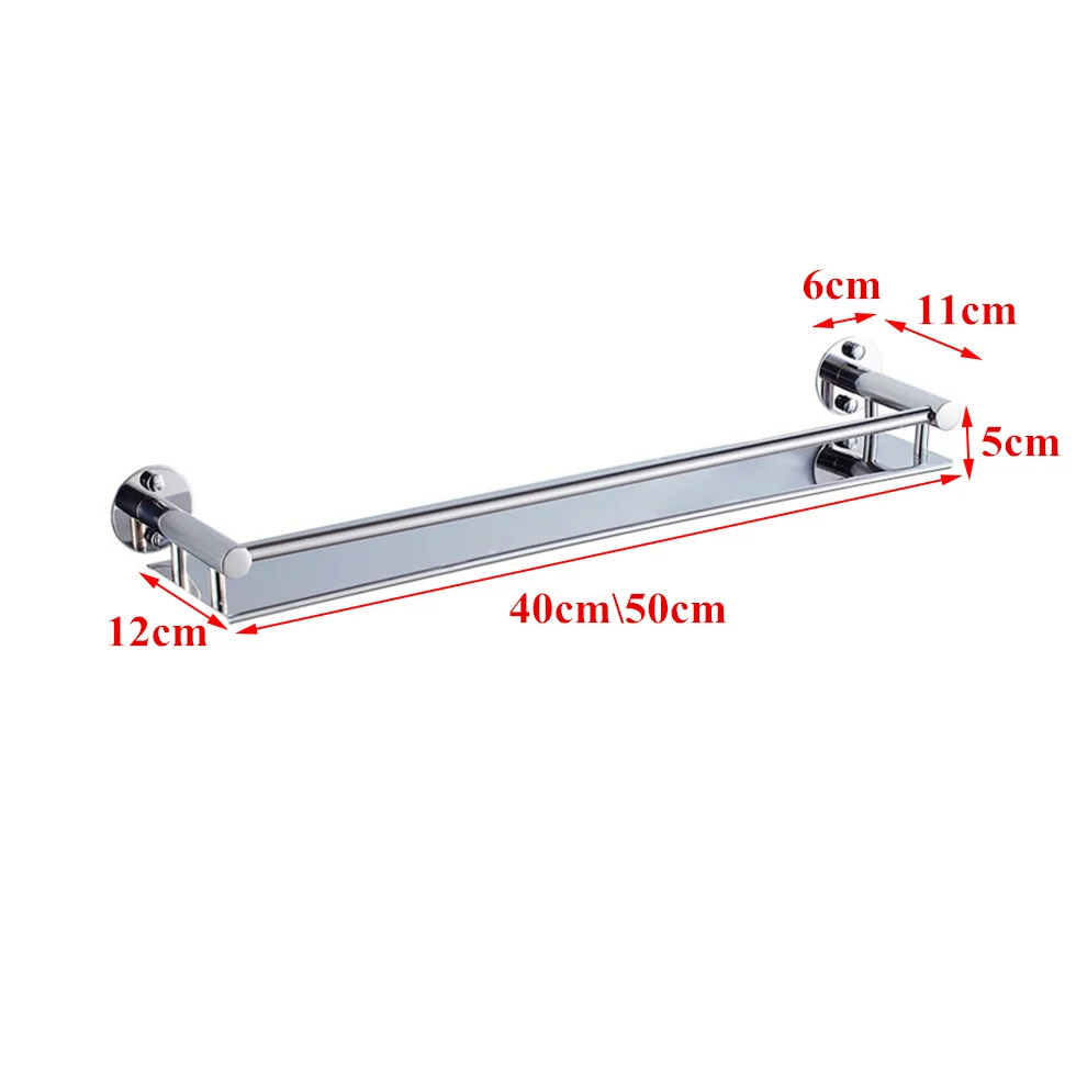 Зеркальная полированная Однослойная полка для ванной из нержавеющей стали 304