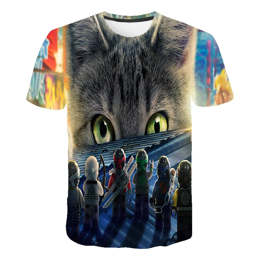 

Summer Boys Girls 3DChildren's short sleeve T-shirt LEGO 4-14t