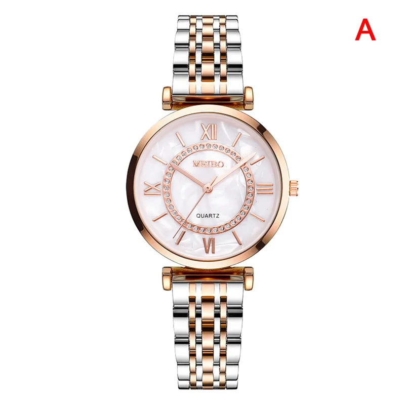 

Women Quartz Watch Fashionable Simple Watch Classic Dial Alloy Steel Band Watches J55