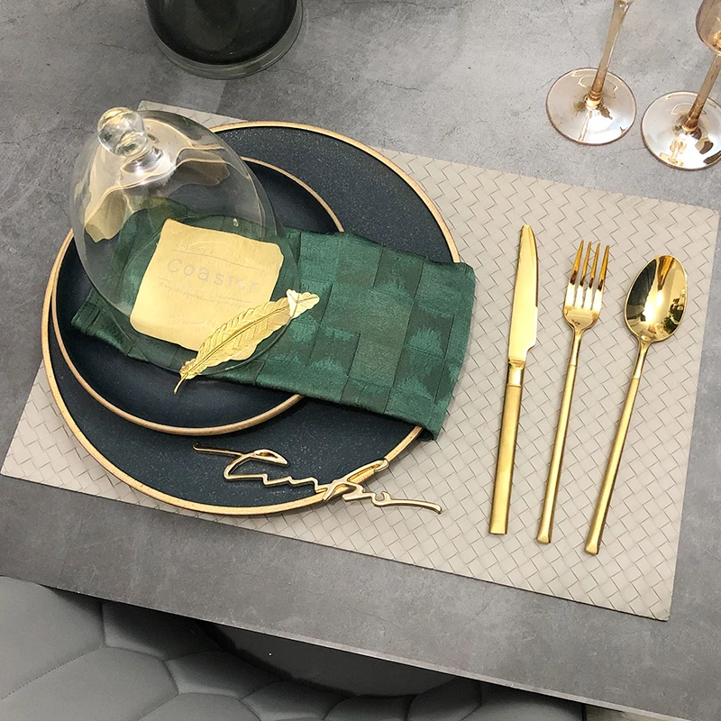 

Nordic Style Dinner Plates Set Dinnerware Luxury Knife Fork Spoon Plate Set Kitchen Tableware Set Vajilla Kitchen Supplies BC50