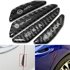 4 шт. автомобиль антифрикционных углеродного волокна протектор Стикеры Авто переводная картинка для Fiats 600 Escala Punto 500 Talento Scudo Qubo Siena