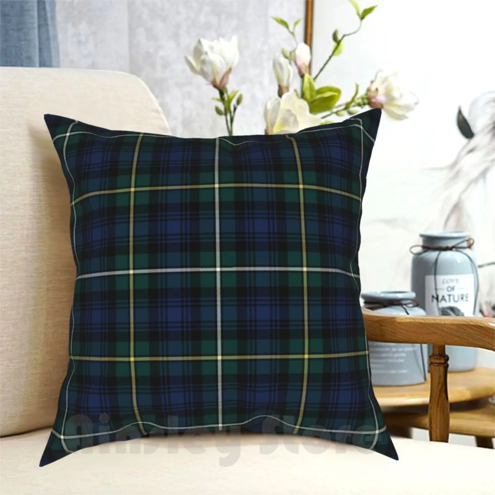 

Clan Campbell Tartan Pillow Case Printed Home Soft Throw Pillow Clan Campbell Tartan Argyll Scottish Pattern Plaidwerx