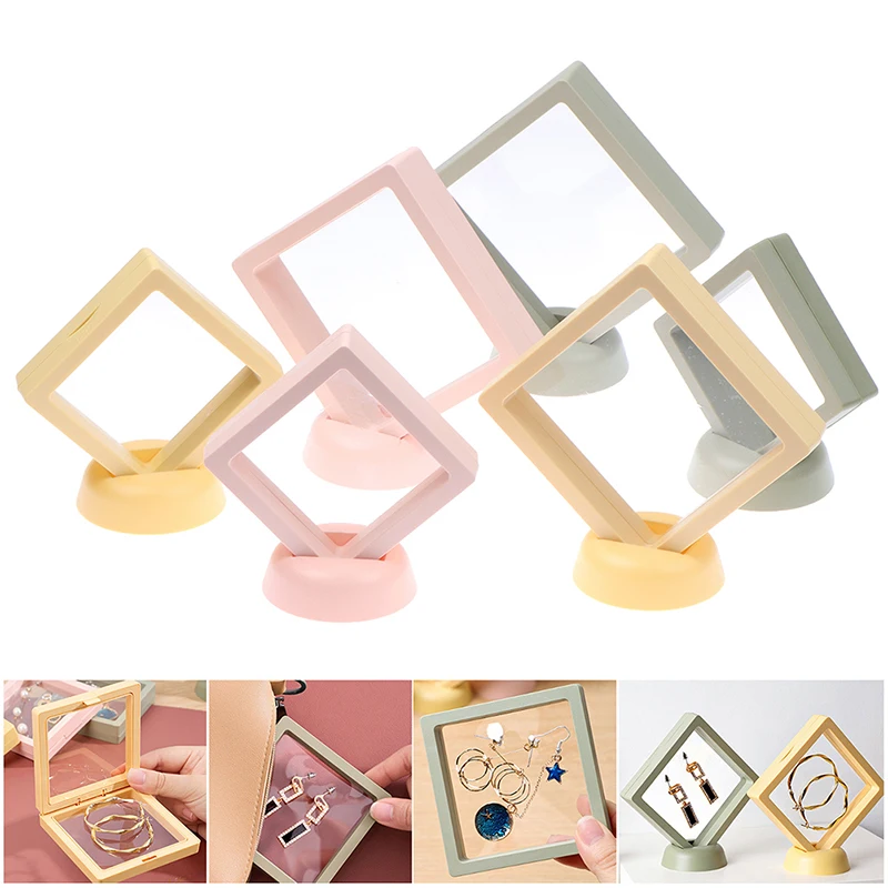 

3D Floating Frame Shadow Box Picture Frame Jewellery Display Hypoxia Protection Jewellery Stone Presentation Case 1 Pcs