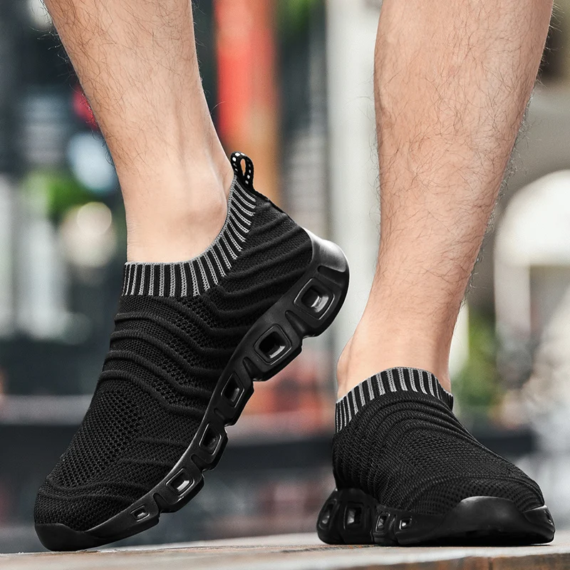 Новая мужская обувь мужские носки светильник дышащие кроссовки слипоны Tenis Masculino