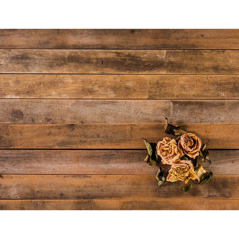 

SHENGYONGBAO Art Fabric Photography Backdrops Prop Flower and Wooden Planks Photography Background 200212SU-011