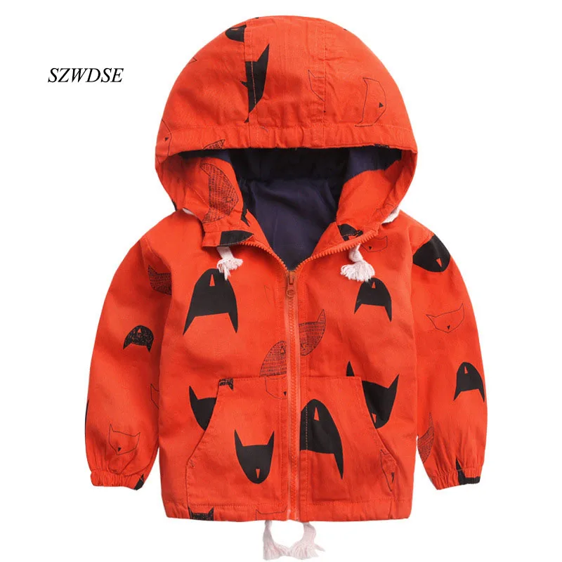Child's Autumn Winter warm outwear kids pizex hoodies windproof jackets unisex windbreaker tops sweatshirt for teens 2-8 years | Детская