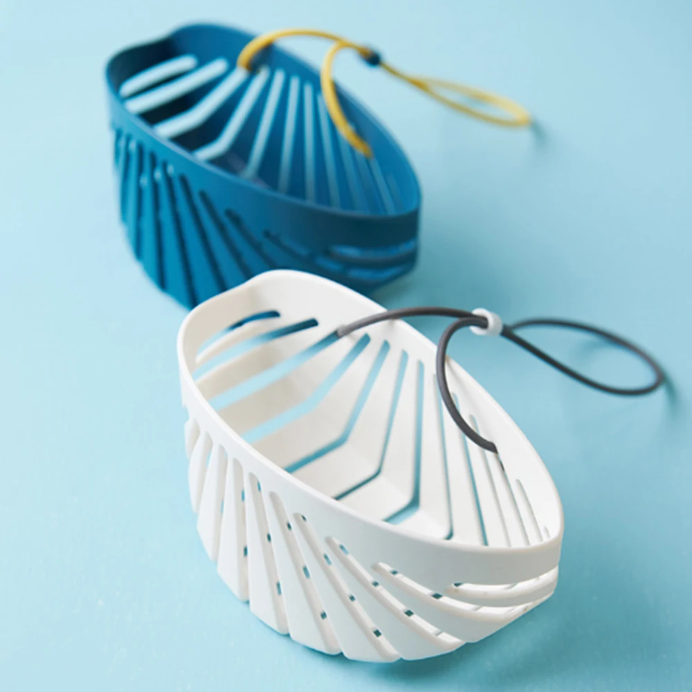 

Kitchen Dish Cloth Sponge Shell Type Storage Bag Sink Holder Soap Portable Home Hanging Drain Bag Basket Bath Storage Tools