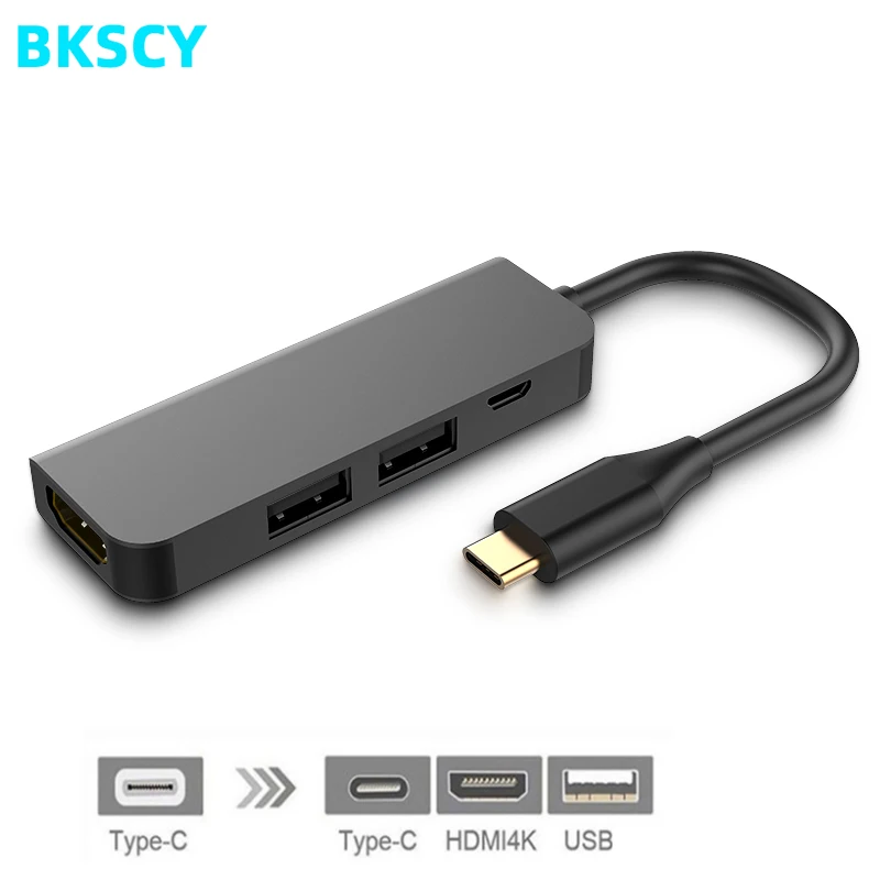 Док станция BKSCY USB C адаптер HDMI Thunderbolt 3 для MacBook Samsung Galaxy S9 Huawei P20 Mate 20 Pro|Кабели VGA| |