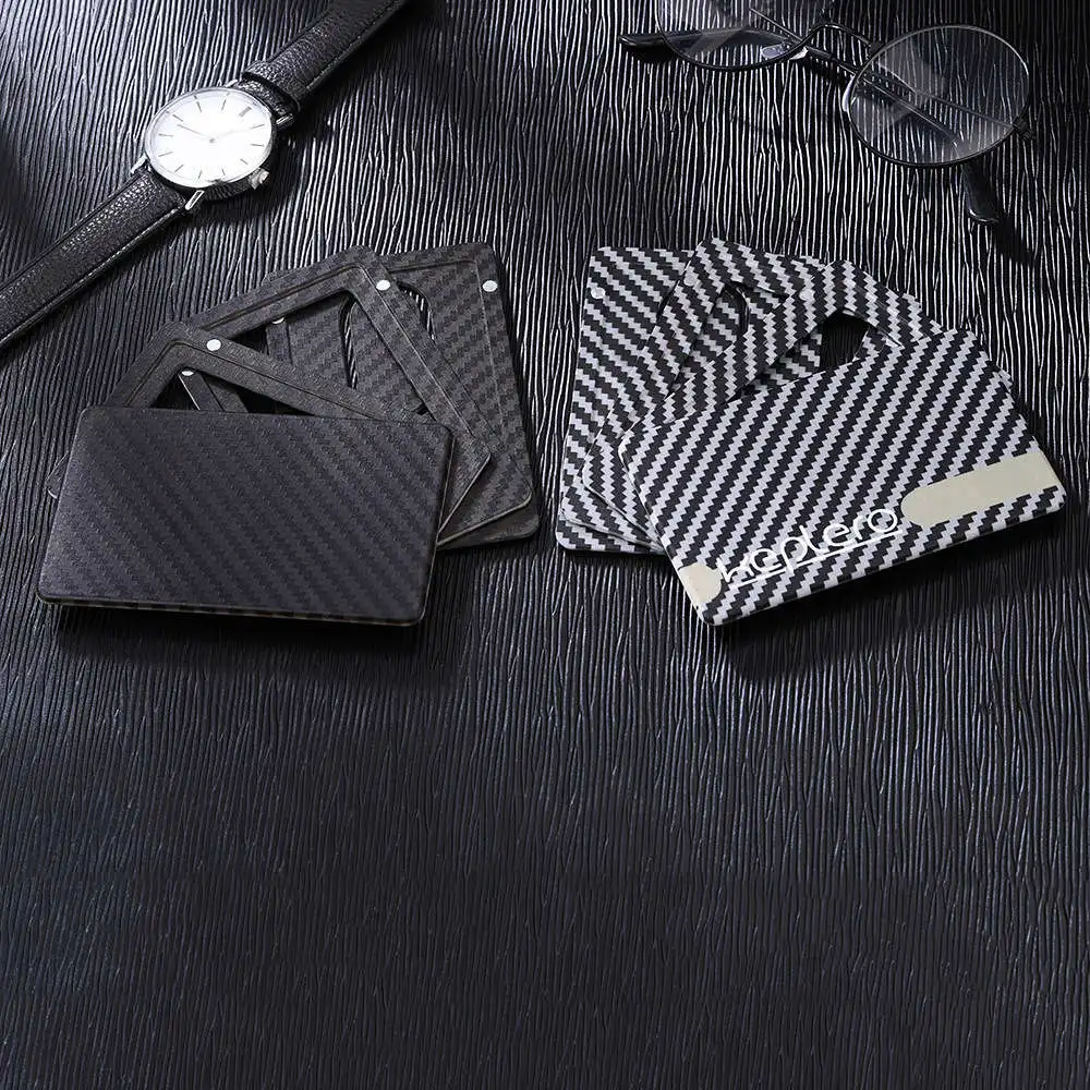 1 шт. алюминиевый Новый карбоновый кошелек наличный держатель для карт деловой