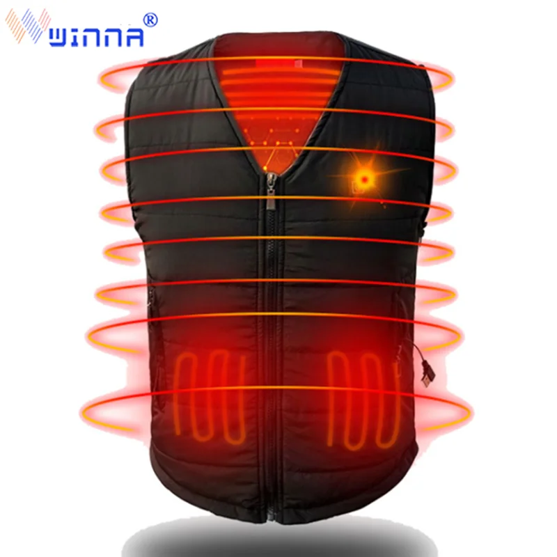 Жилет с подогревом для мужчин и женщин моющийся уличный жилет аккумулятором