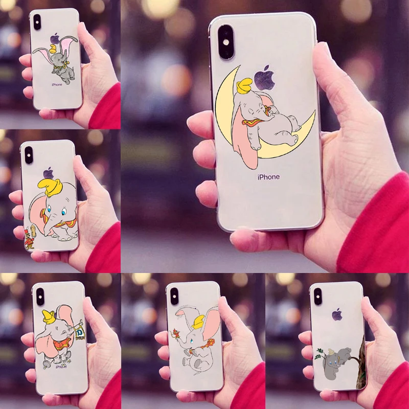 Милый чехол для Телефона fly Elephant iphone Xs MAX XR X 6 6s 7 8 plus милые аниме Мультяшные