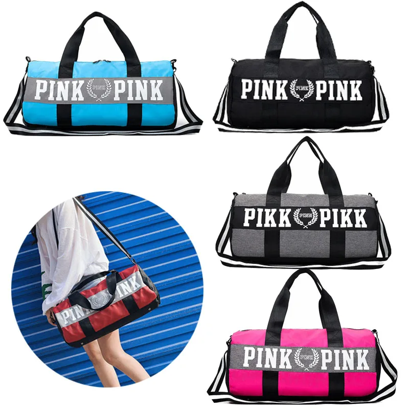2020 новейший дизайн блестки розовые буквы спортивная сумка для фитнеса через