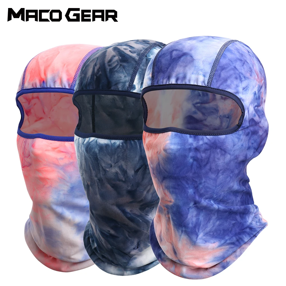 

Tie-dye Printed Balaclava Head Hiking Face Scarf Warm Neck Gaiter Cover Bicycle Cycling Ski Climbing Running Full Mask Women Men
