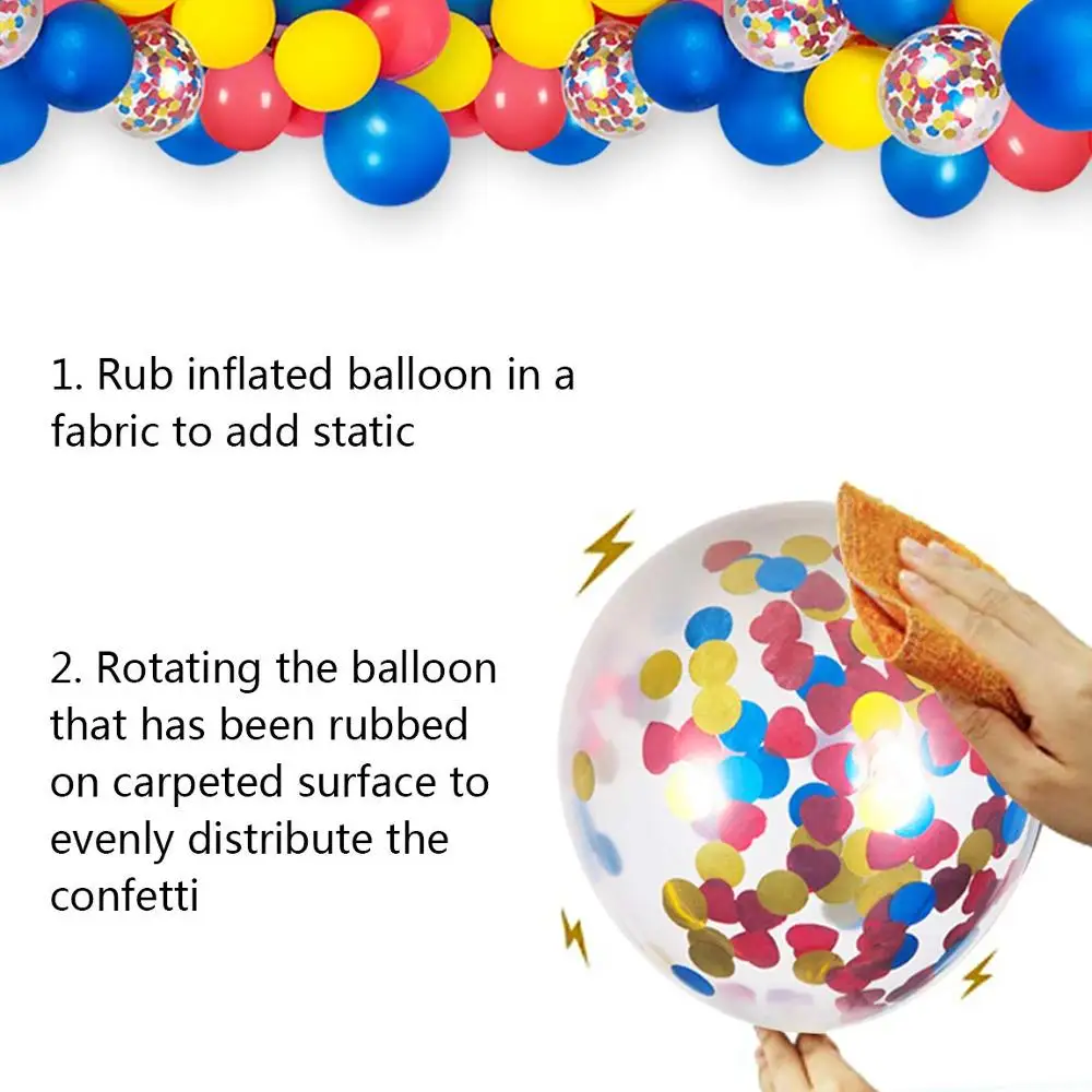 

Circus Balloons Arch Kit 130pcs Red Blue Yellow Confetti Latex Balloons Garland for Birthday Graduation Carnival Party Decor