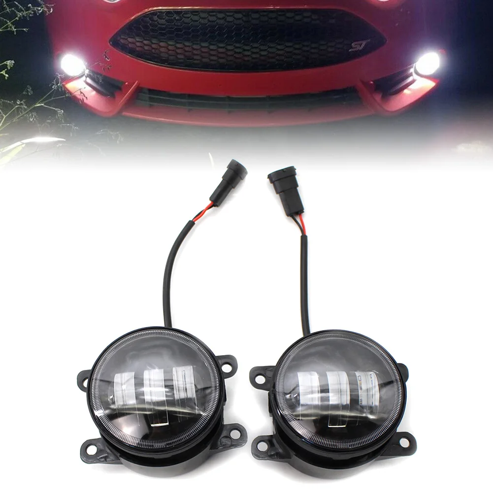 

2x Dual Color Car Fog Light DRL White/Yellow For Ford Mustang Fucos Explorer For Honda Accord Civic Acura For Subaru WRX Nissan