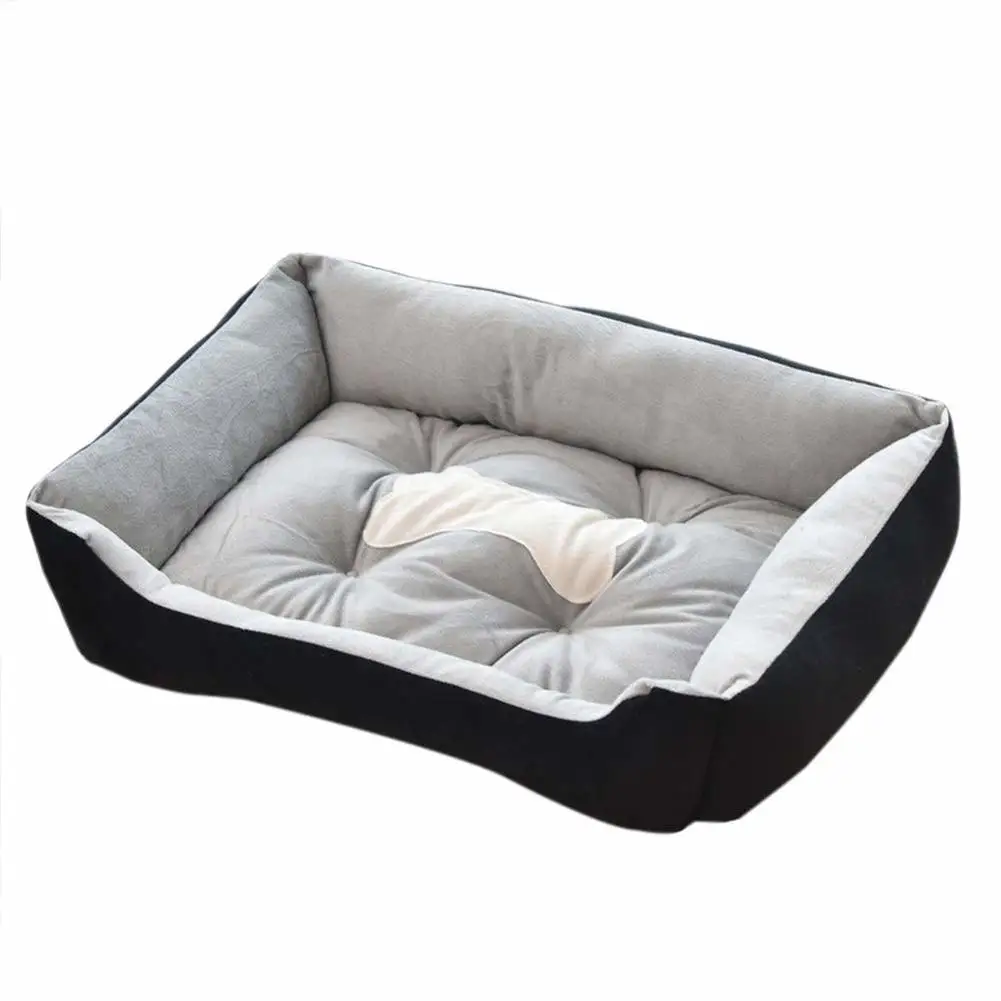 Кровать для собак из мягкого флиса теплая подушка питомника моющиеся кровати