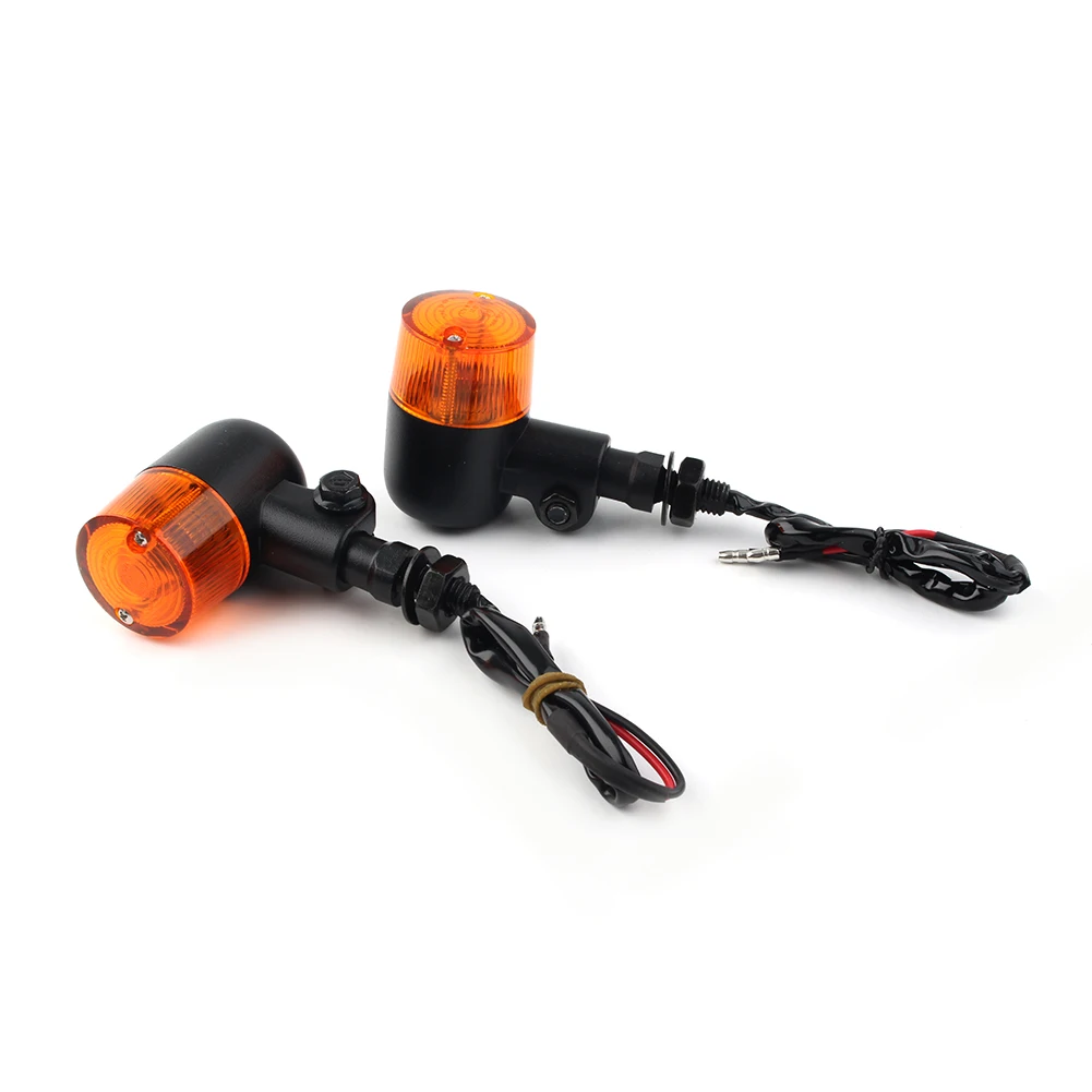 

1 Pair Street Motorcycle Chrome Turn Signals Indicator Light Blinker Flash Lamp Amber Light For Honda Suzuki Yamaha Kawasaki BMW