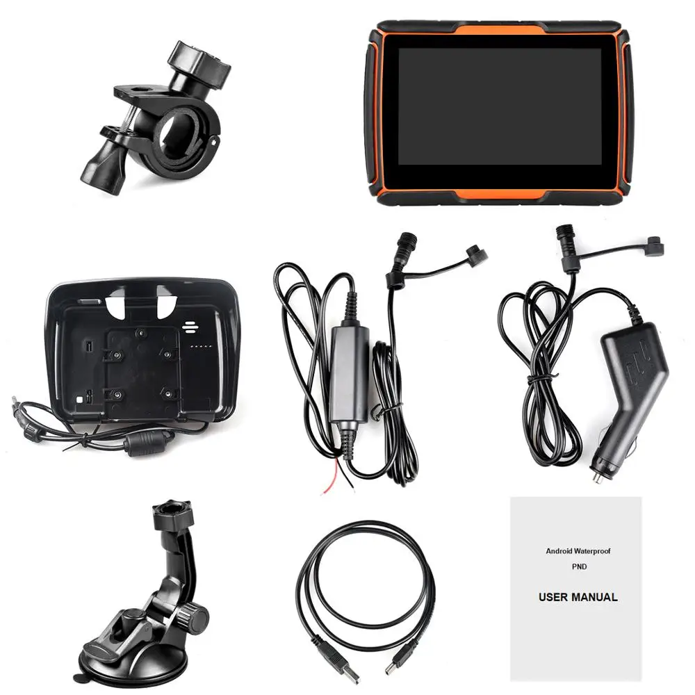 Fodsports 4 3 дюймов мотоцикл Android GPS навигация Водонепроницаемый IPX7 Bluetooth Мото