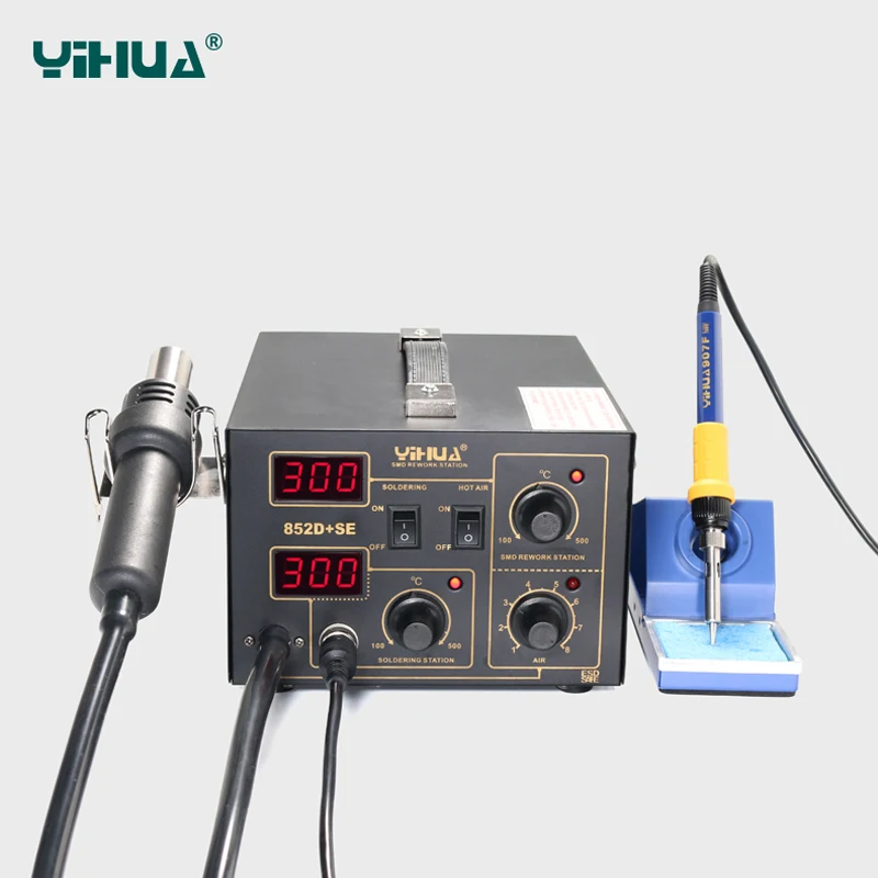Паяльная станция YIHUA 852D + SE диафрагменный насос с европейской вилкой импортный
