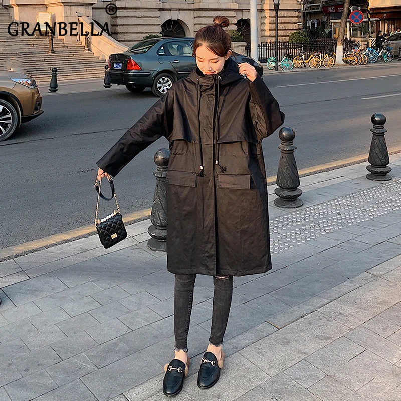 2020 осеннее мусульманское женское длинное пальто с капюшоном свободные простые