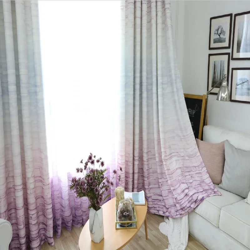 

Современные занавески для гостиной, столовой, спальни, скандинавские простые настенные плитки с принтом, градиентные цвета, шторы из тюля, з...