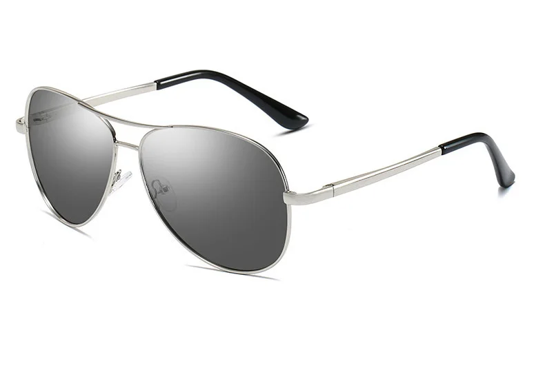 Sliver Frame Мужские поляризованные фотохромные солнцезащитные очки с защитой от уф400 лучей, очки для рыбалки, велоспорта, вождения, спортивные очки, меняющие цвет - Цвет: Sliver Frame