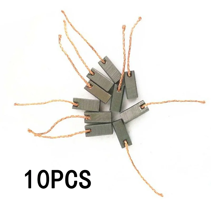 

10x Wire Leads 7x8x19mm Electric Generator Motor Carbon Brush Alternator Generic Replacement Parts Tools 2019 Product