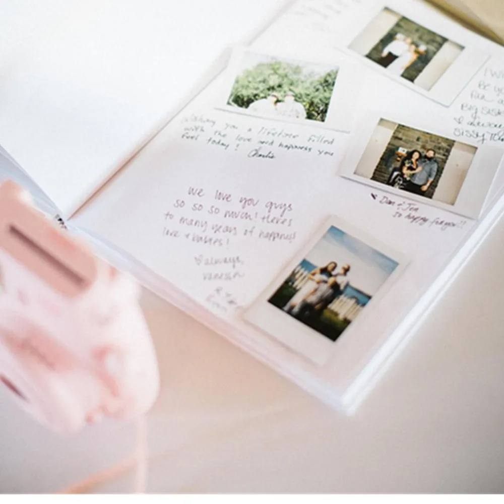 Индивидуальная монограмма Свадебная Гостевая книга розовая и Золотая подарок на