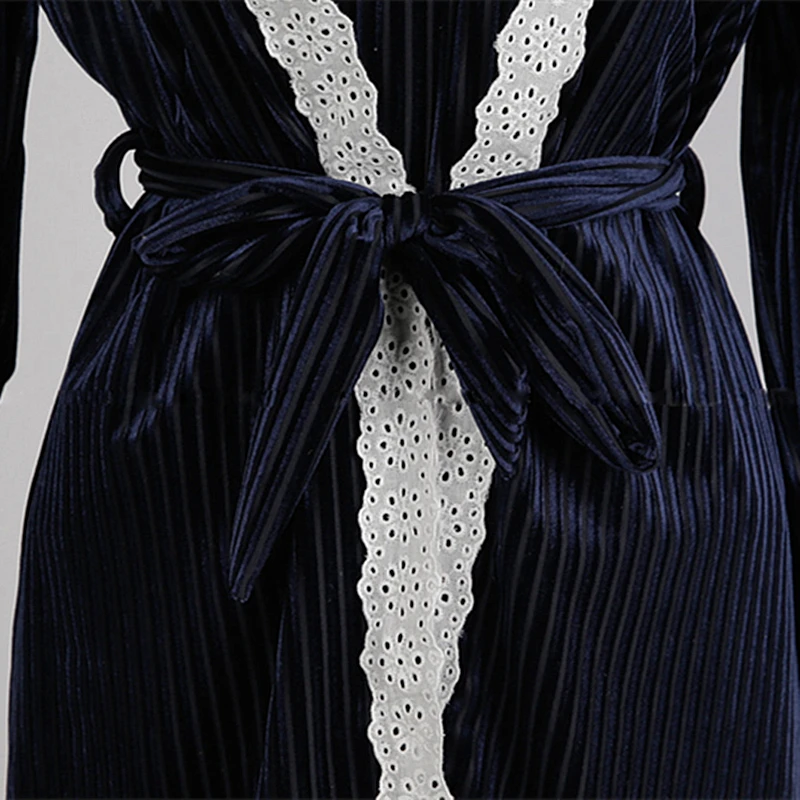 

New 3 Piece Set Korean Style Women Fashion Splicing Lace Lace Slim Pajamas Home Service Casual Suit Female 2021 Spring