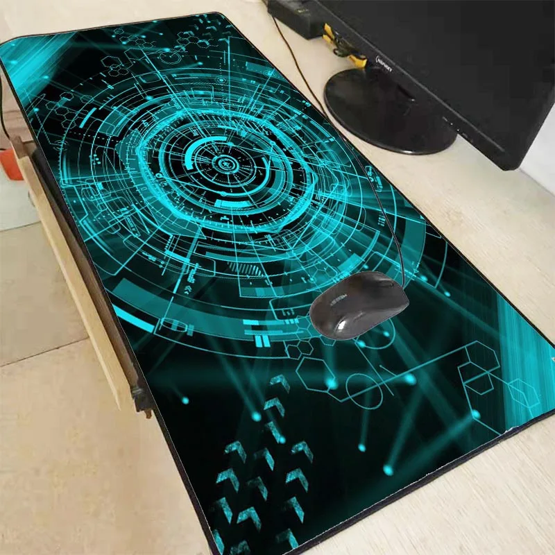 

MRGBEST Blue Texture Background Anime Gaming Mouse Pad RGB LED Lighting Colorful Mousepad Mouse Mat Keyboard Mice Mat
