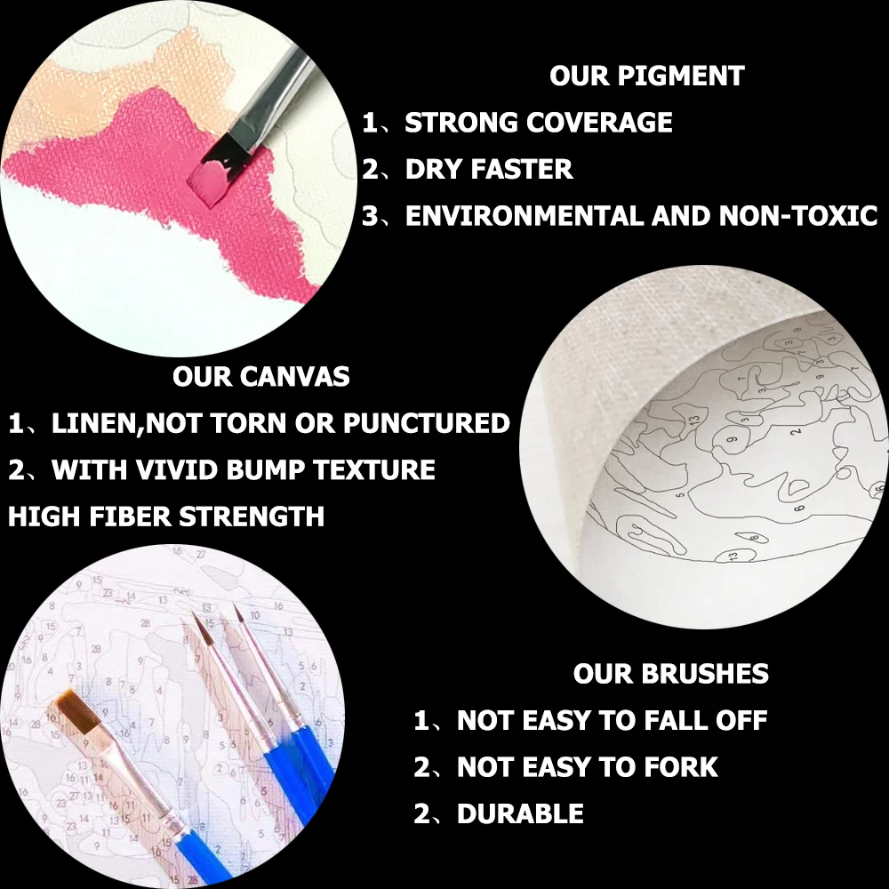 DIY картина маслом по номерам животное акриловая краска уникальный подарок