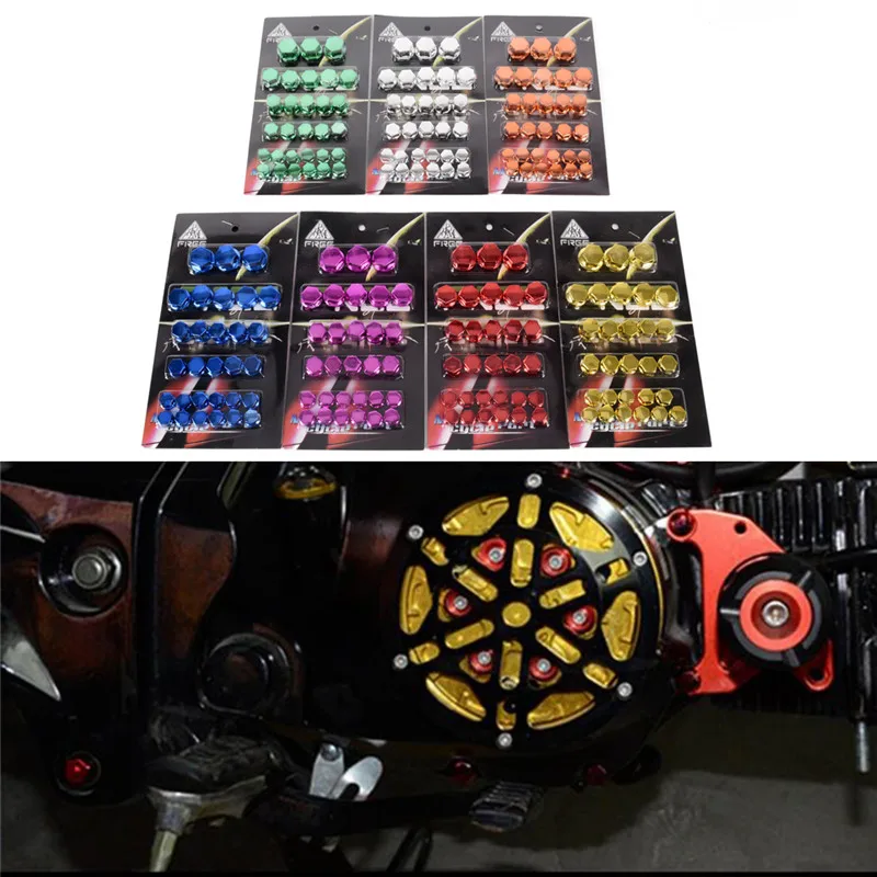 

30Pcs/lot Motorcycle Screw Nut Cover Cap Motorbike Screw Nut Bolt Cap Cover Decoration
