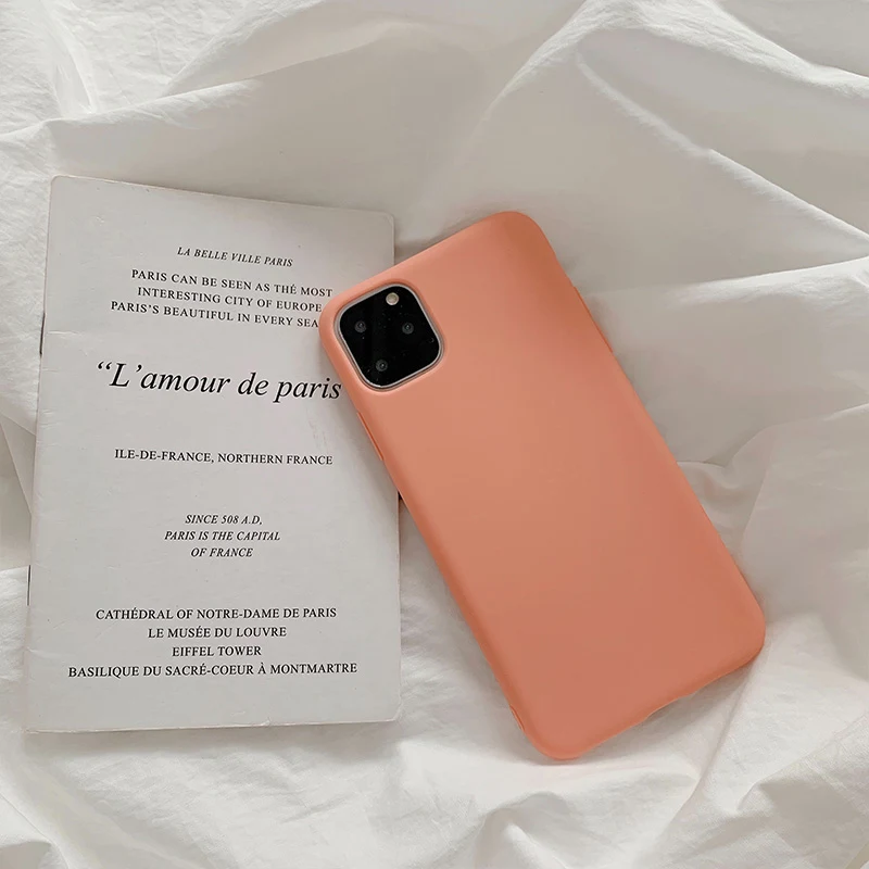 Мягкий силиконовый чехол для iphone 11 11Pro Max XS X XR 7 8 6 6s Plus матовый телефона