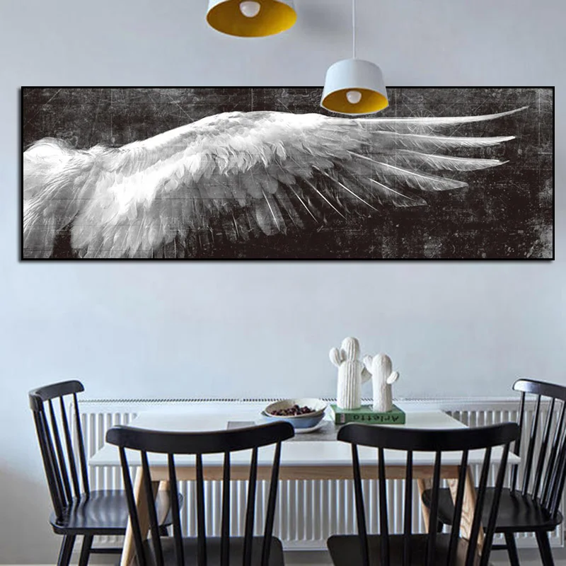 Современная классическая настенная картина ангельские крылья постеры и принты