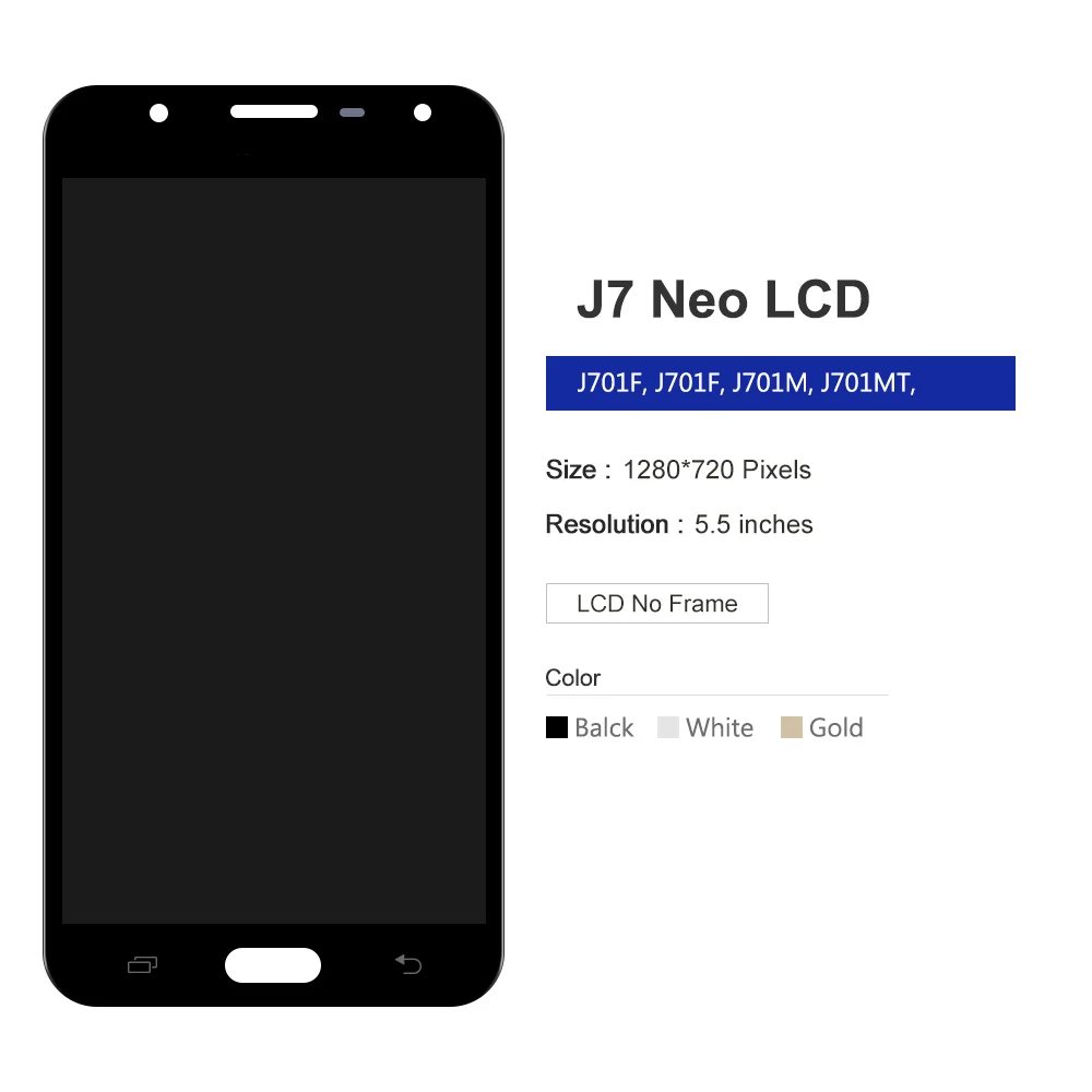 ЖК дисплей AMOLED J701 5 дюйма для Samsung Galaxy J7 Neo J701F J701M j701 core экран и дигитайзер