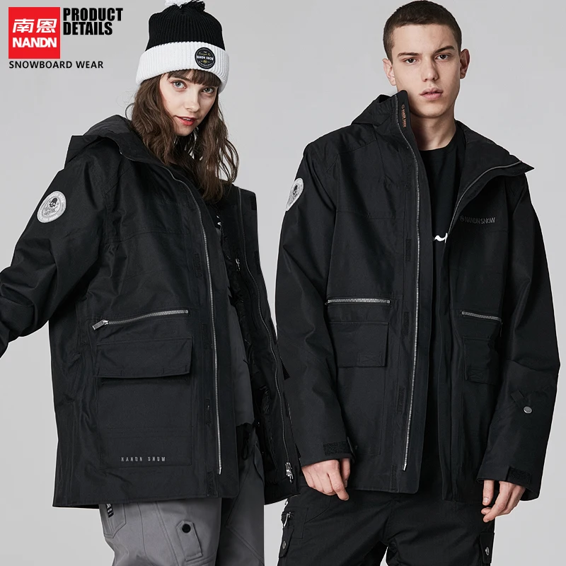 NANDN лыжная куртка водонепроницаемая сохраняет тепло для мужчин и женщин