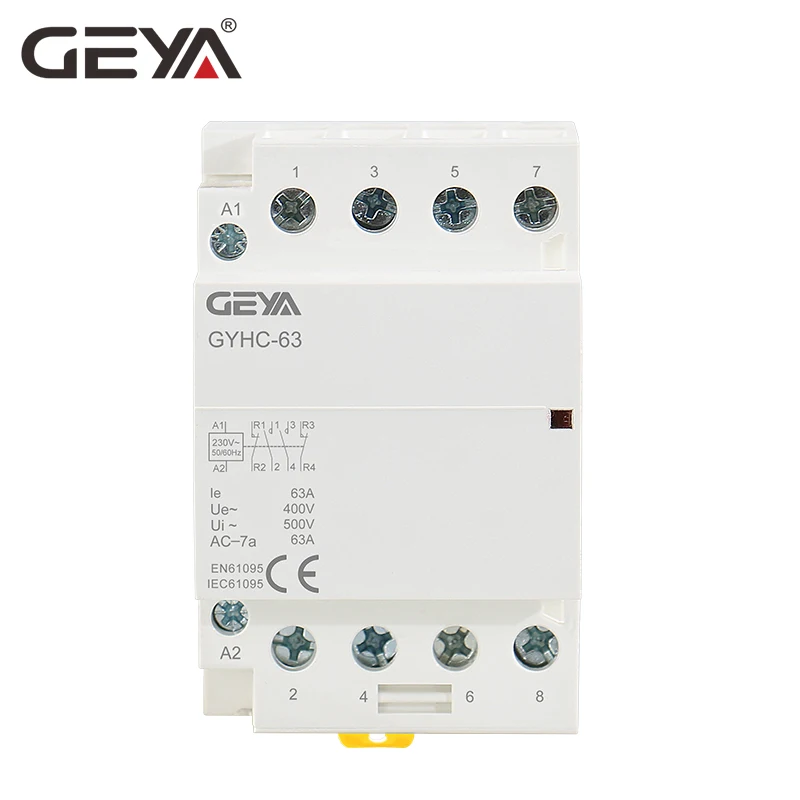 Бесплатная доставка модульный контактор GEYA 4P 63A 4NO или 2NC2NO 220 В/230 В 50/60 Гц на din