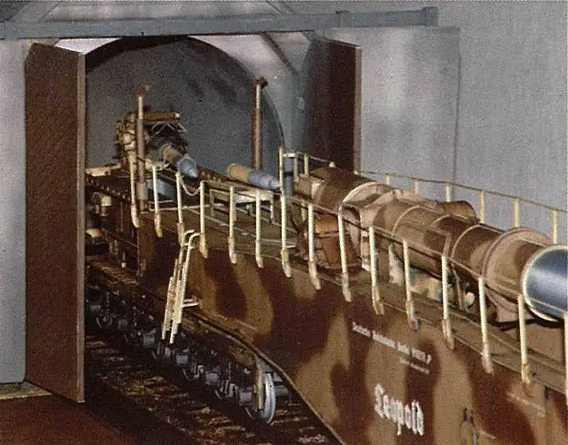 90 см Второй мировой войны немецкая армия K5 поезд пистолет Leopold DIY 3D бумажная карточка модель Конструкторы строительные игрушки Военная Модель